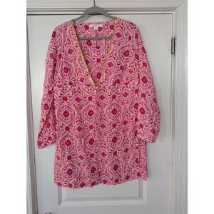 Victoria's Secret Silk Babydoll Slip‎ Dress size XS/S pink floral gold sequin
